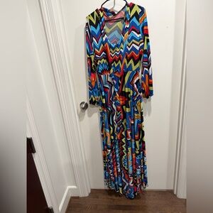 Sexy Diva Chevron Print Top in Coral and Pastels